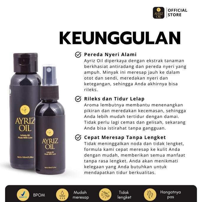 Murah Paket 4 Botol 100Ml Ayriz Oil Original Minyak Terapi Herbal