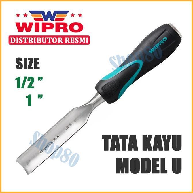 Promo Wipro Tatah Model U Pahat Tata Kayu Lengkung Kuku 1/2" 1" 12 25 mm Diskon