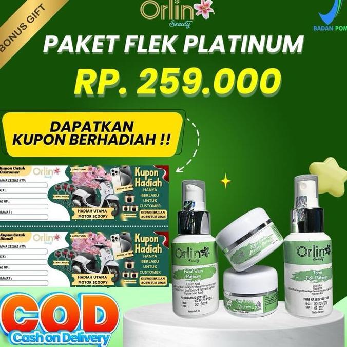 Grosir Paket Flek Ultimate Platinum Orlin Beauty/Flek Hitam Mencerahkan