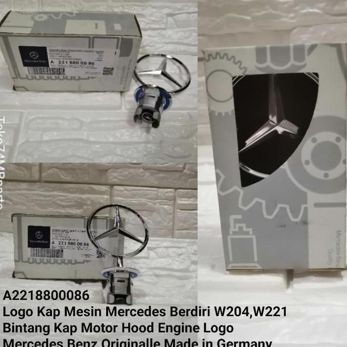 A2218800086 Logo Kap Mesin Mercedes Berdiri W204,W221 Bintang Kap Mot Baru