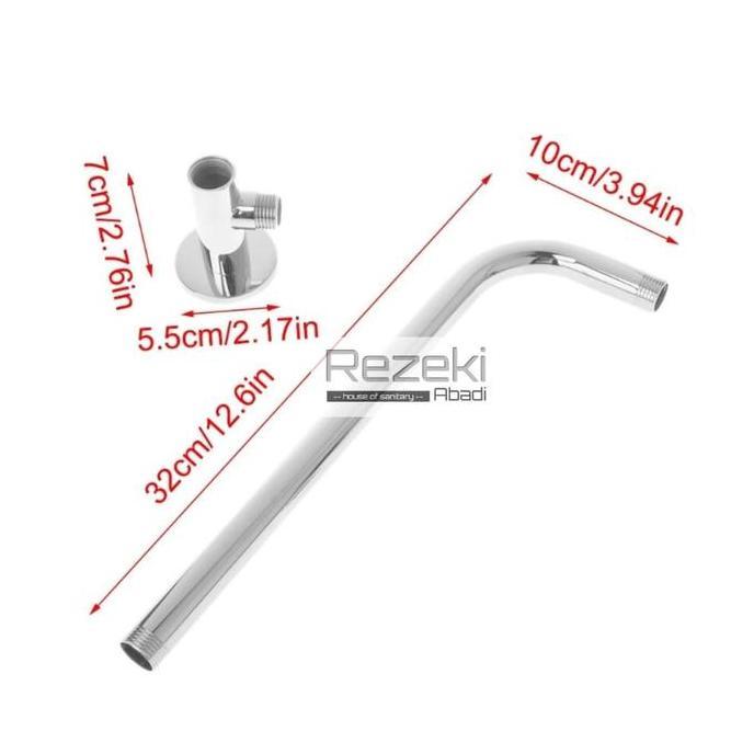 Paket Tiang Shower dan Bracket Shower Tembok Instalasi Luar