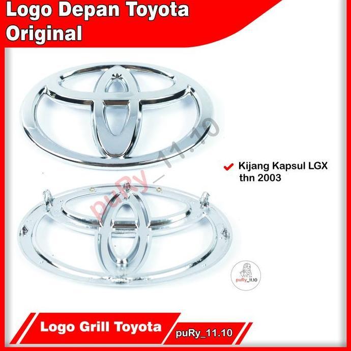 Emblem Logo Grill Depan Kijang Kapsul Lgx 2003 Ori Ready