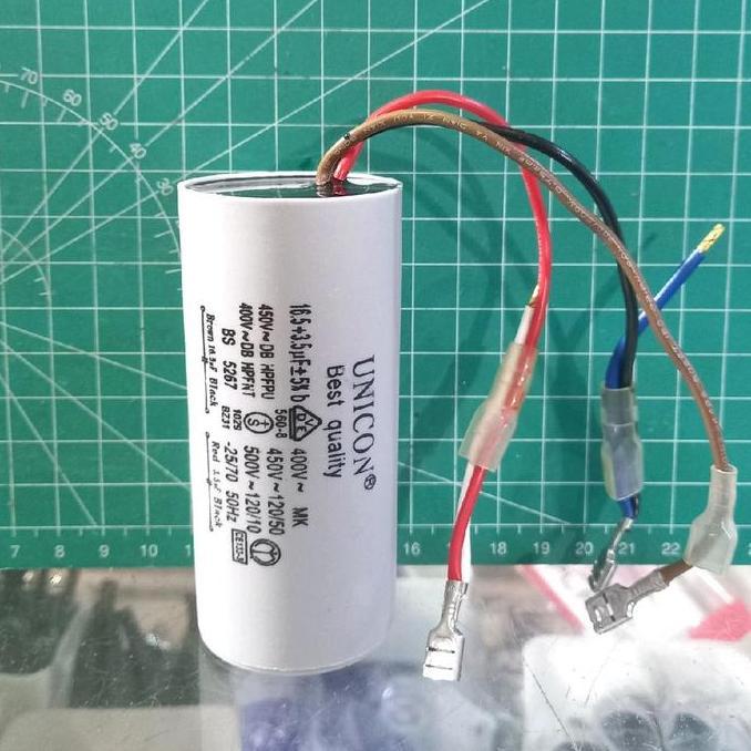 Promo Kapasitor / Capasitor Double (16.5+13.5uf - 450vac) Diskon