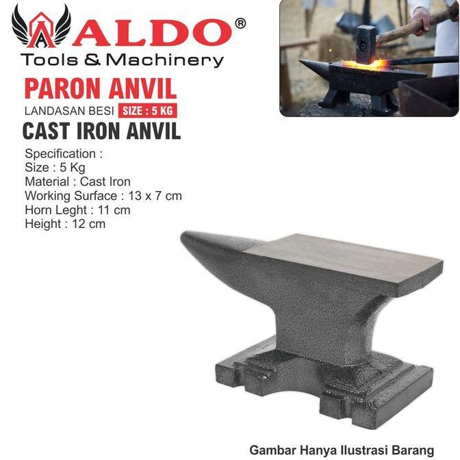 Promo PARON ANVIL / LANDASAN BESI 5 KG (11 LBS) ALDO Diskon