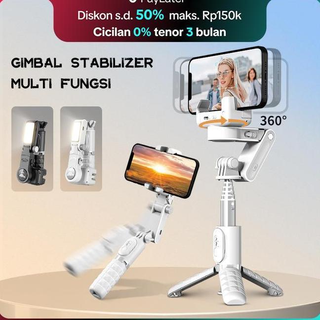 Tnwq18 Gimbal Stabilizer Handphone Gimbal Stabilizer Tongsis Bluetooth Tri