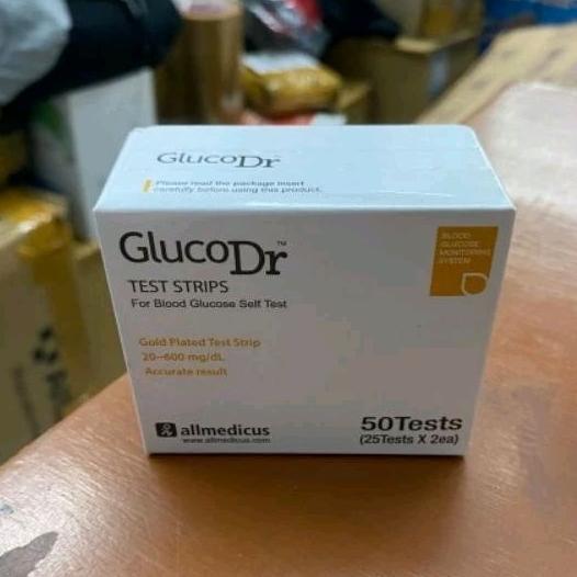 Strip Gluco Dr Code 8 Refill / Stik Gula Darah Gluco Dr isi 25