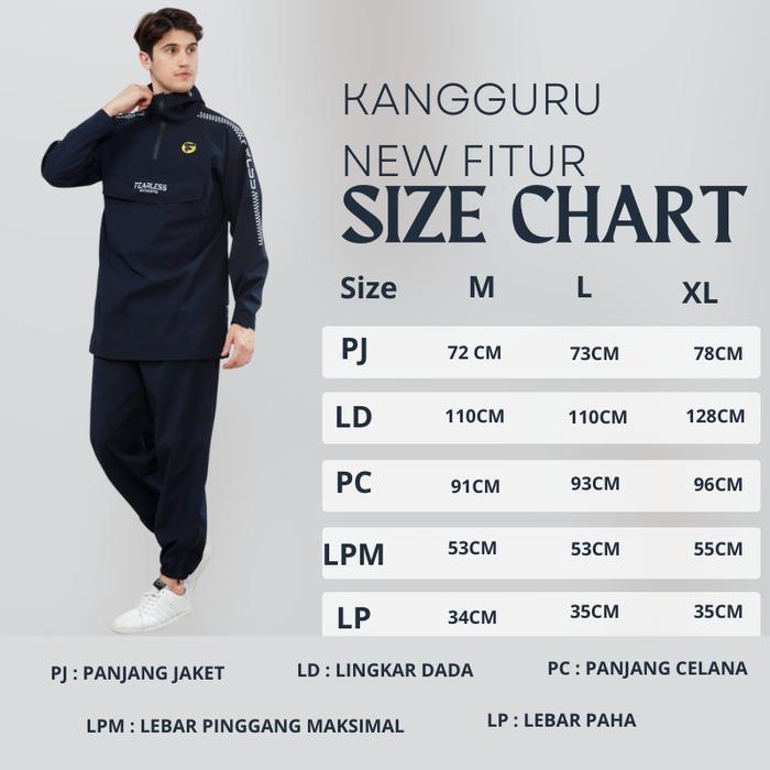 Jas Hujan Fearless Anti Bocor Saku Kantung Kangguru New Fitur Setelan Pria Wanita Dewasa Raincoat An