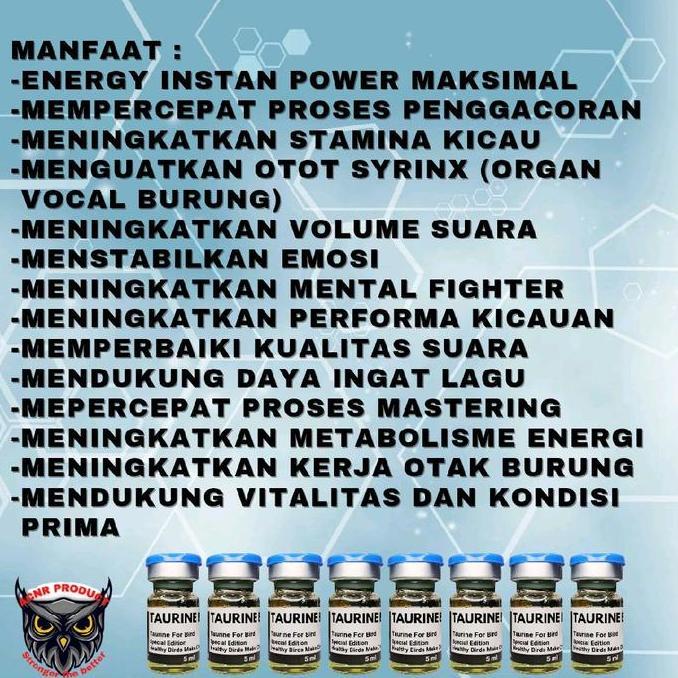 VITAMIN BURUNG JUARA TAURINE BIRD GACOR INSTAN MUNTAH ISIAN [terbaik]