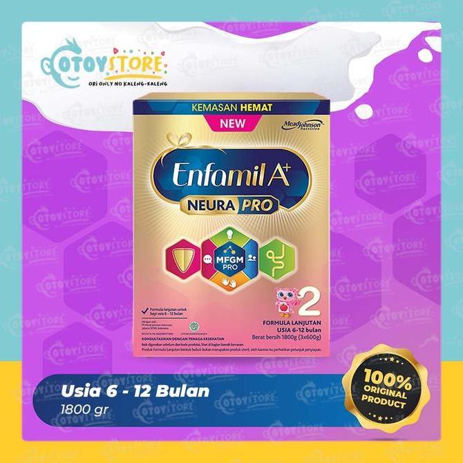 Milxia- Enfamil 2 / A+ 2 1800 Gram ( 600 G X 3 )