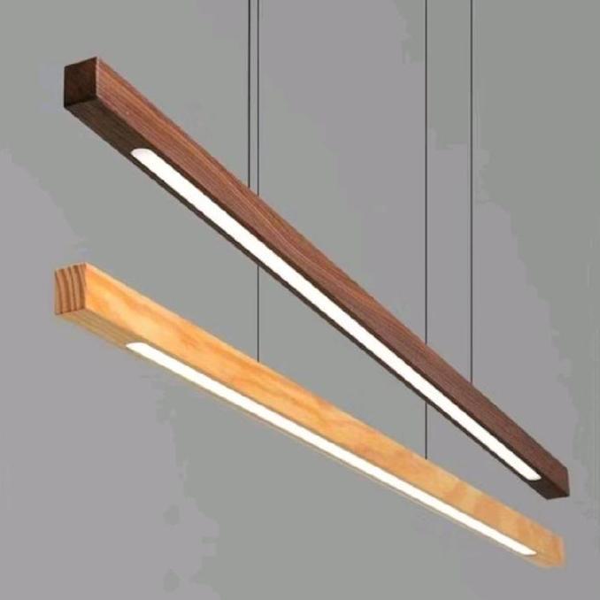 lampu gantung kayu solid/ lampu gantung meja makan /lampu gantung estetik/lampu gantung full kayu so