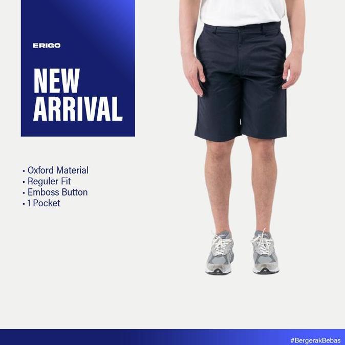 Erigo Chino Short Flexi Fit Nashal Navy - Celana Pendek Chino Unisex