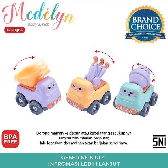 Dimari- Medelyn Mainan Anak Mobil Kendaraan Lucu Bisa Jalan Tahan Banting Abs Eco Friendly Bpa Free 