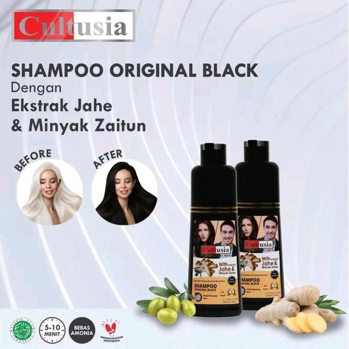 Haircare- Cultusia Shampo Black / Brown Original 160 Ml / Pewarna Rambut Uban Penghitam Coklat Hitam