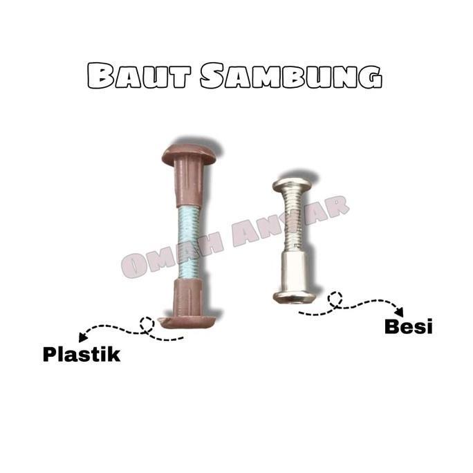 =+=+=+] Baut Sambung Besi Plastik Bolt BUKAN Baut Knockdown