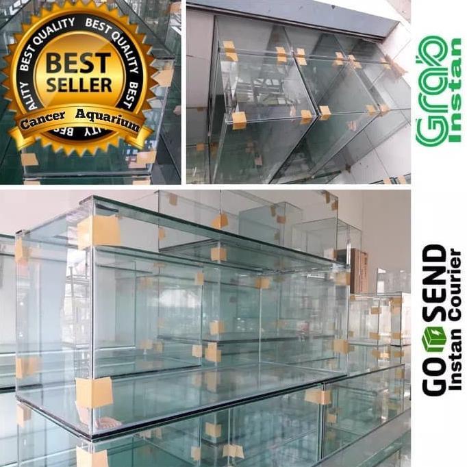 -HSR- Aquarium kaca 100x40x40 murmer polos