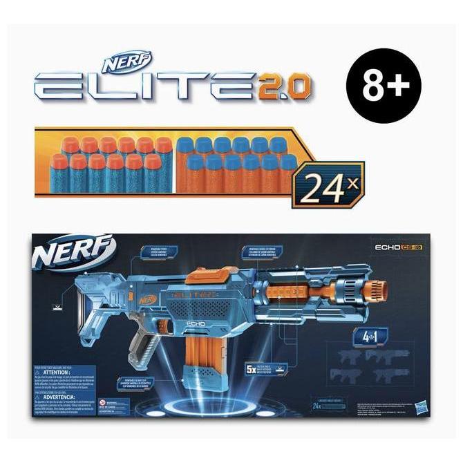 Promo NERF ELITE 2.0 ECHO CS10 4 IN 1 DELTA TROOPER 24 NERF DARTS ORIGINAL Diskon