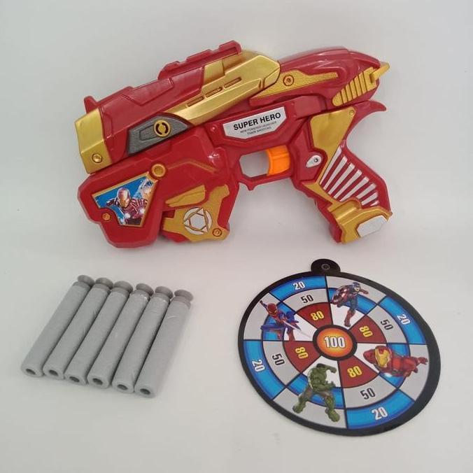 Promo Mainan Anak Pistol Nerf Karakter Ironman Diskon