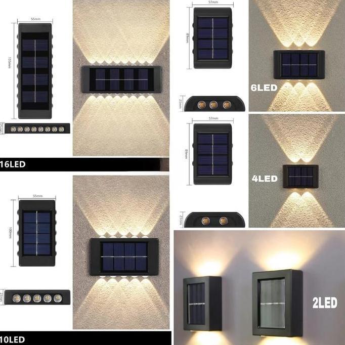 Lampu Outdoor Tenaga Surya-Lampu Dinding Tenaga Surya-Tahan Air Ada Sensor Cahaya Solar