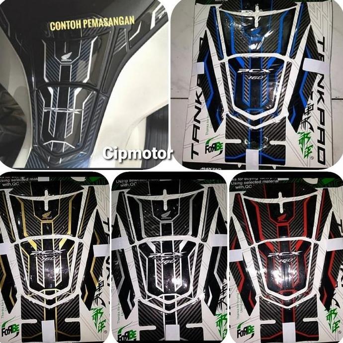 Stiker Tankpad Timbul New PCX 160 2021 Carbon merah biru gold Silver HARGA KHUSUS