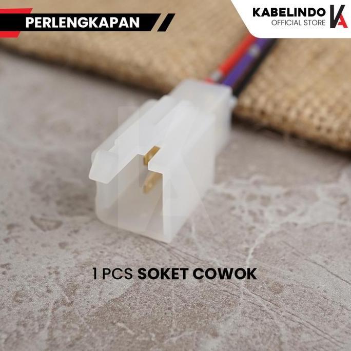 Soket Sambung 4 Pin Kecil / Mini Socket Kabel Konektor Mobil Motor (1 Set)