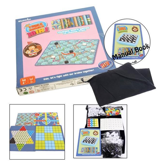 Promo Mainan Anak Family Board Table Game 10 in 1 Papan Permainan Keluarga Diskon