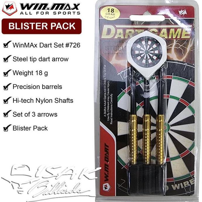 Promo WinMax Steel Tip Dart Arrow - 726 Blister Pack Panah Jarum Papan Darts Diskon