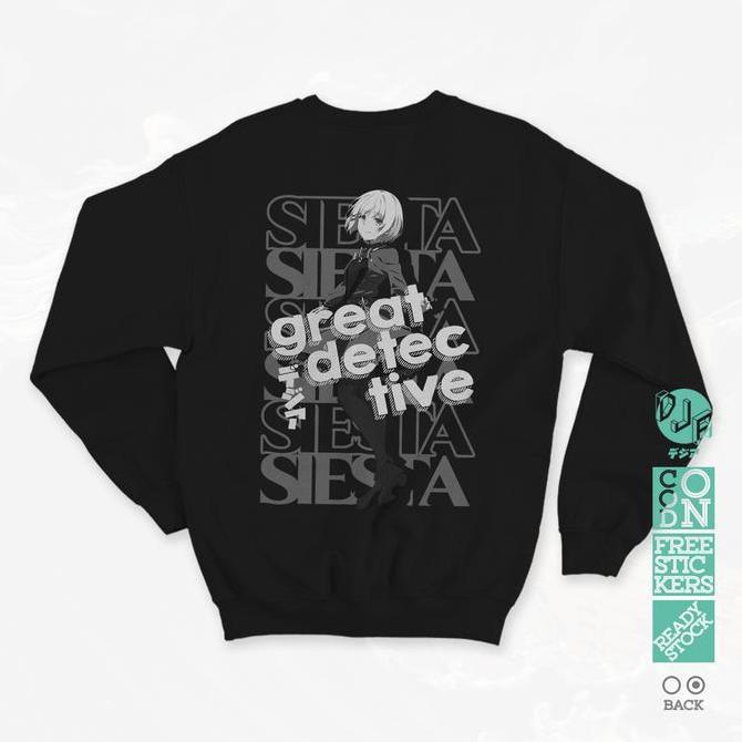 DS278 >> SWEATER SIESTA TANTEI WA MOU SHINDEIRU CREWNECK ANIME MANGA
