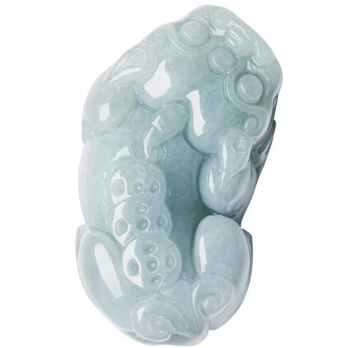 DE90 >> Kalung Pria Wanita Batu Giok Birma Motif Pixiu Asli Natural