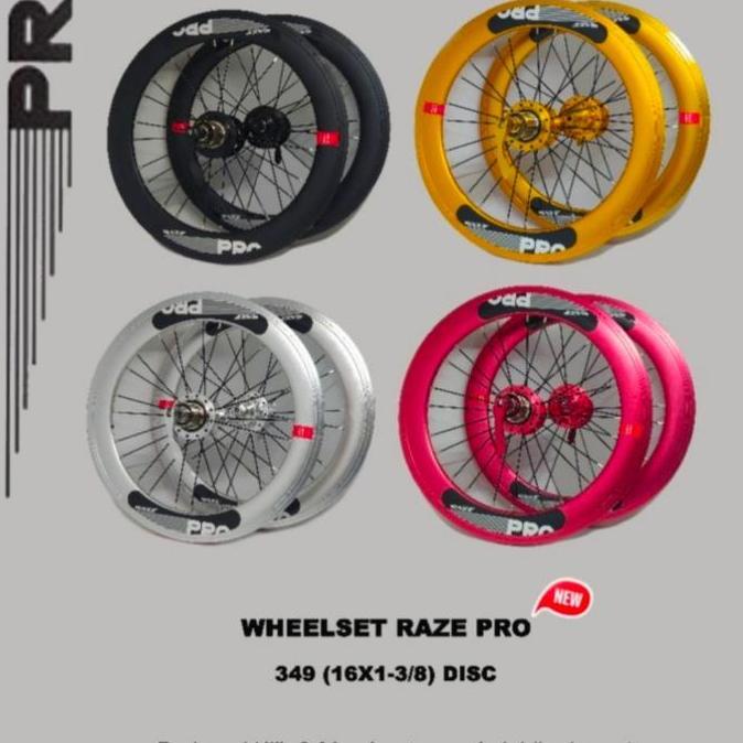 Wheelset 16 349 20 406 RAZE PRO Alloy Disc Brake Old 100/135 Hub Raze Pro