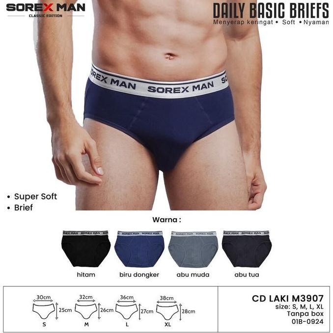 DS29 >> 3PCS - Sorex CD , M3907 CD Sport Pria Super Soft