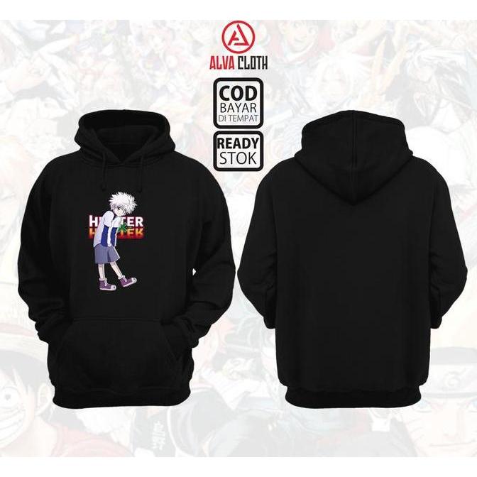 DF282 - KILLUA HUNTER X HUNTER 04 | Hoodie Anime Jepang | Sweater Distro | Zipper wibu | Fleece Gram