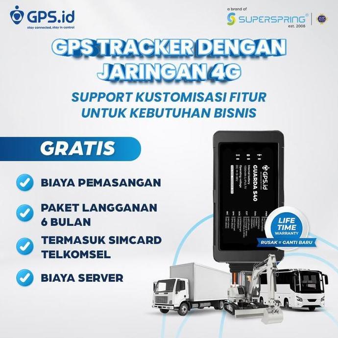 NEW GPS.id Prime GUARDA S40 GPS Tracker Pelacak Kendaraan Jaringan 4G Fitur Matikan Mesin Jarak Jauh