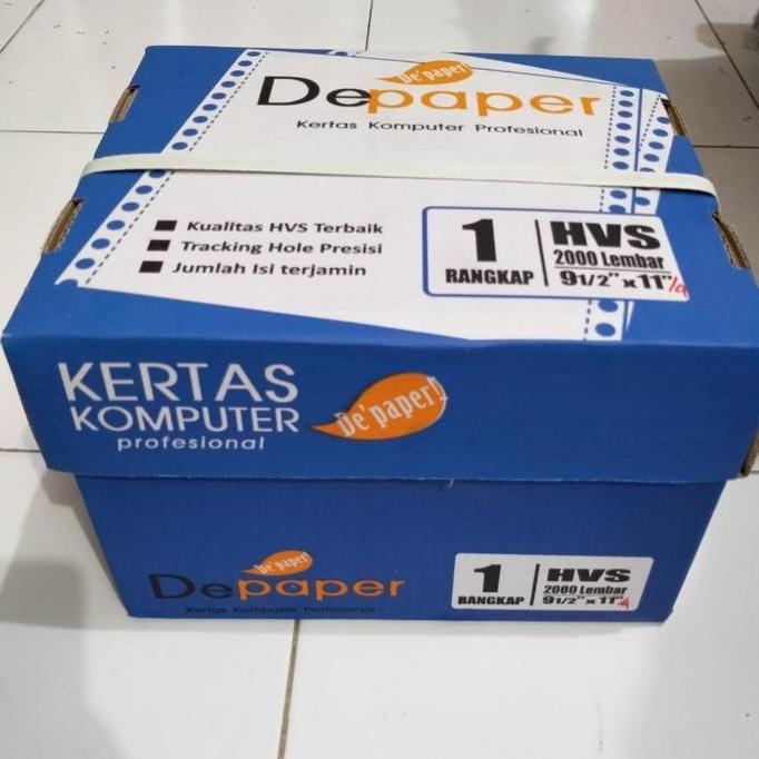 TERMURAH - Kertas Continuous PPOB 1ply 9,5x11"/4 (Bagi Empat Sejajar)
