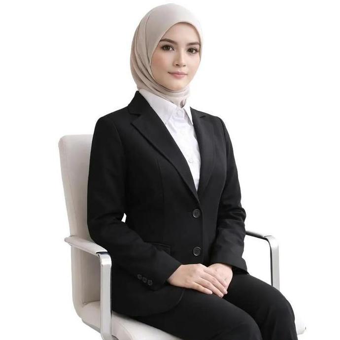 Lansungkirim- Jas Blazer Wanita Jas Kerja Kantor Cewe Polos Dewasa Anak Jaket Blezer Cewek Pakaian F