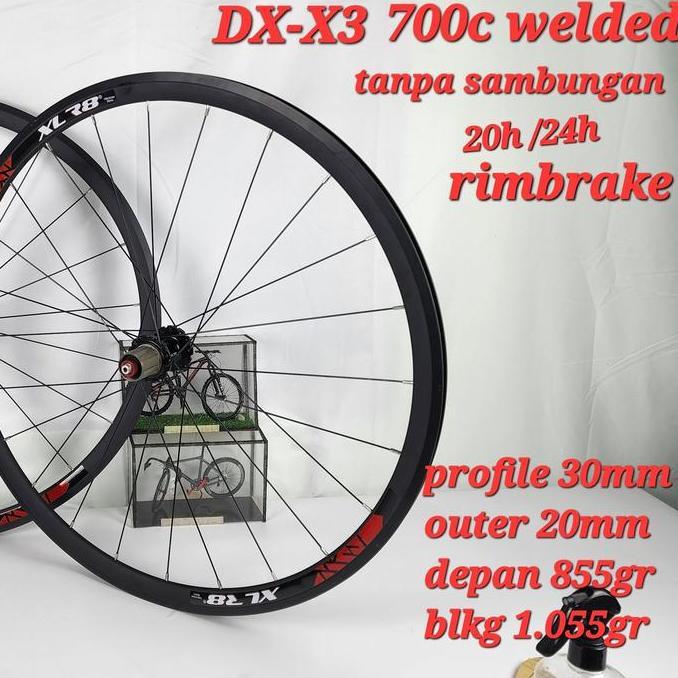 Wheelset 700c WELDED tanpa sambungan XLR8