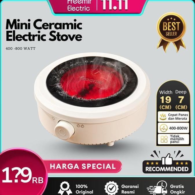 Robybrambang19 - Freemir Kompor Listrik Mini Electric Cooker Kompor Listrik Keramik Praktis Multifun
