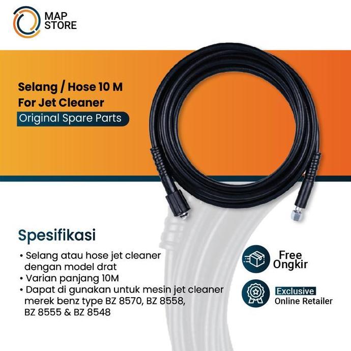 Langsungbersih- Hose For Jet Cleaner 10 M / Selang Hose Jet Cleaner Benz & Autopramie