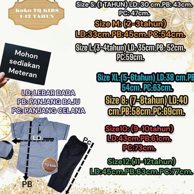 Kirimya- (Last Stock ) Setelan Baju Celana Muslim Koko Kurta Anak Laki Katun Polos Usia 1-12 Tahun A