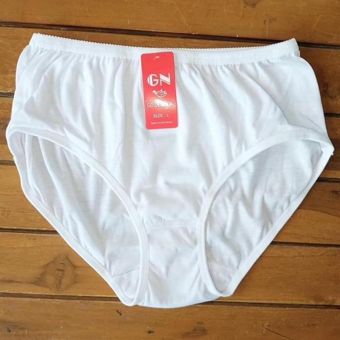 Celana Dalam Wanita Golden Nick Warna Putih 100% katun Size M L XL XXL | CD Wanita Warna Putih | Cel