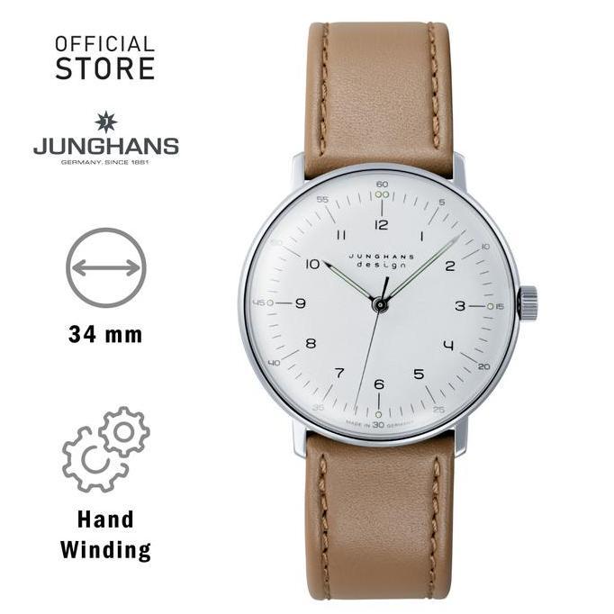 Jam Tangan Junghans Max Bill Hand Winding 027/3701 Silver Digits Dial terlaris