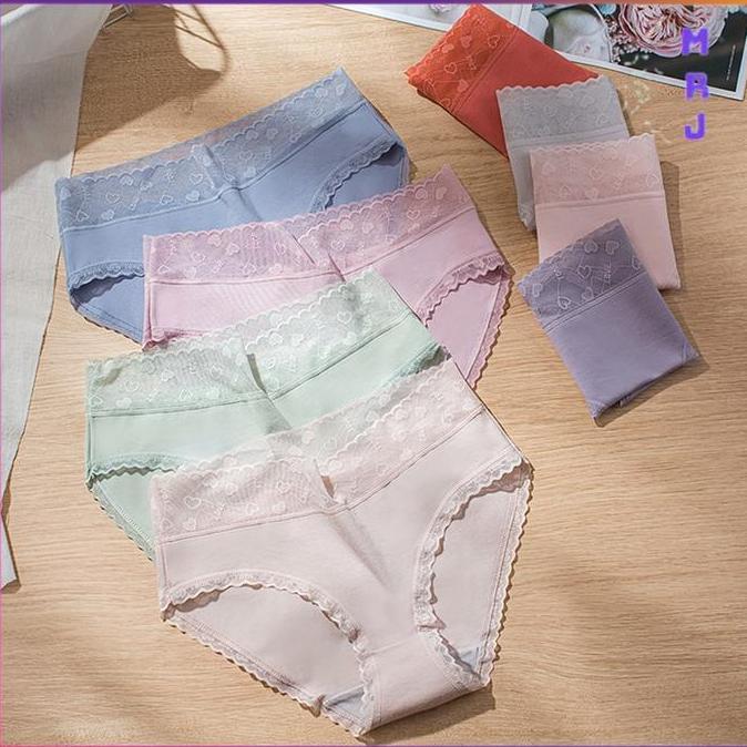 MRJ Celana Dalam Wanita Renda Transparan 6980 Sempak Seamless Daleman Cewek