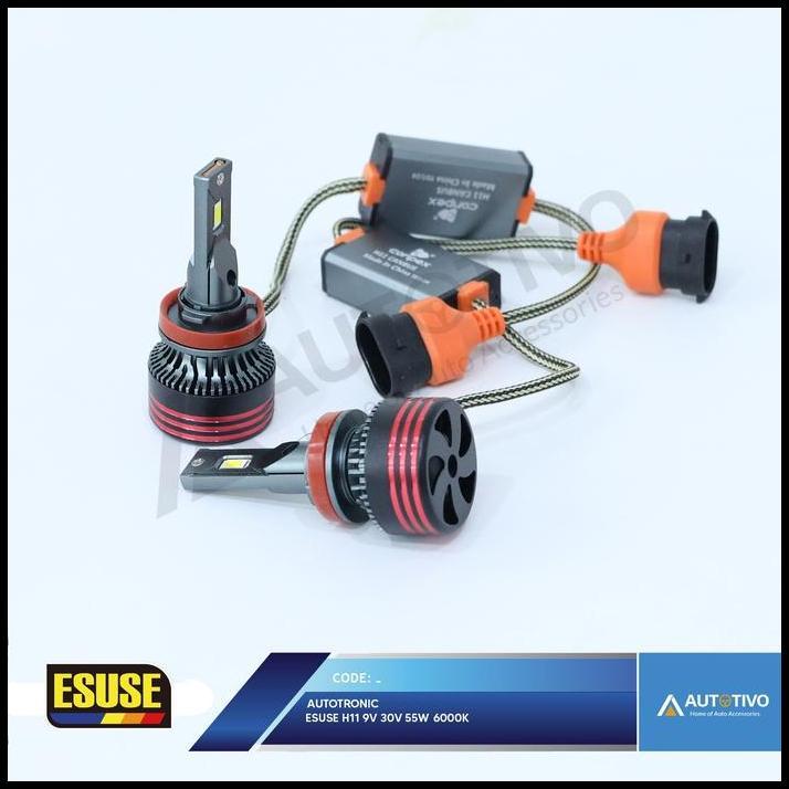 TERBARU AUTOTRONIC ESUSE LED SUPER BRIGHT LAMPU MOBIL H11 55WATT 