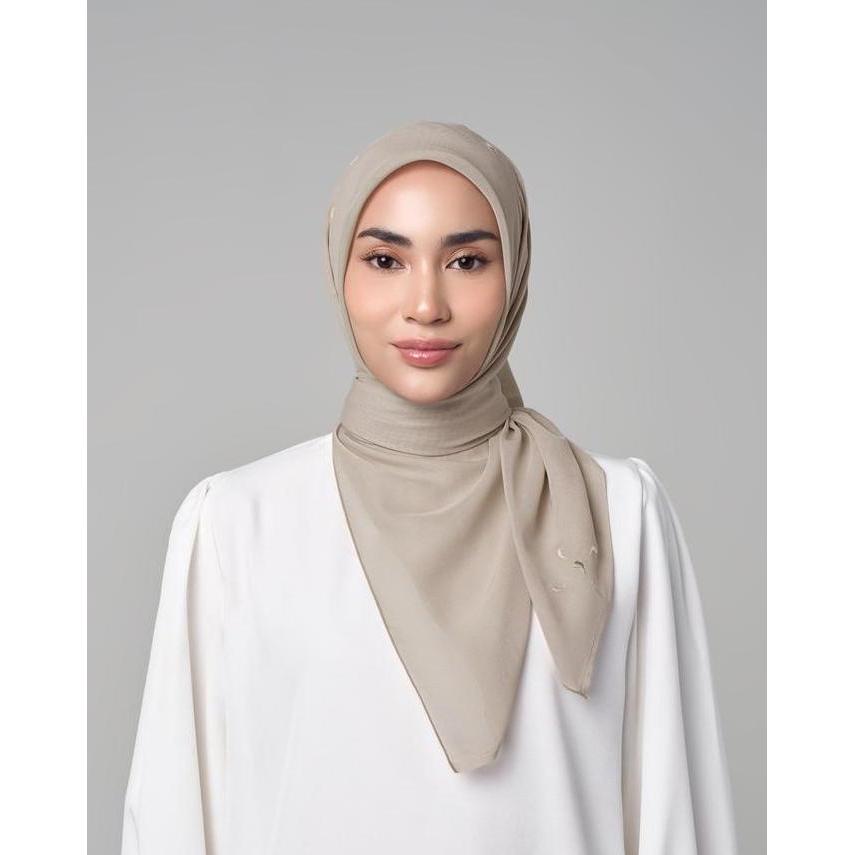 napocut Hijab - Aquira Embroidery - Hijab Segiempat Paris Jepang Bordir Tetesan Air