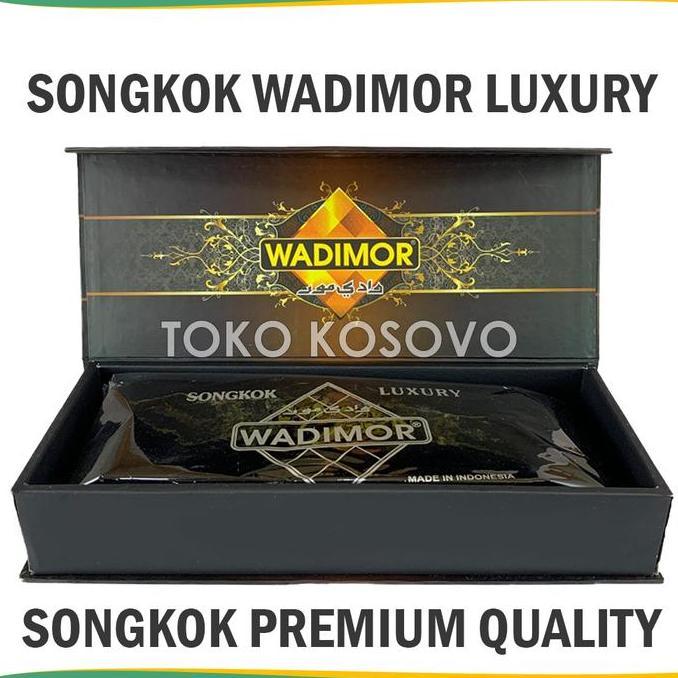 GROSIR (10 Pcs) Songkok Premium WADIMOR LUXURY Tinggi 9 ORIGINAL Peci Solat Hitam Mewah Pria Dewasa 