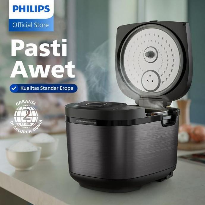 Philips Digital Rice Cooker Magicom 1.8 L HD 4812 - 3000 Digital Series Premium HD4812/31 - Hitam - 