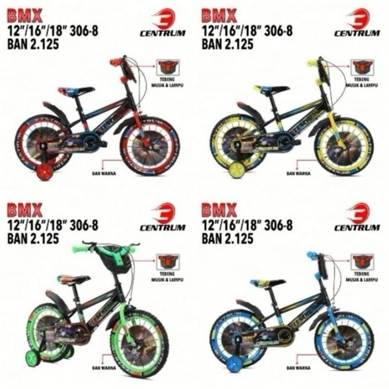 -ALS- Sepeda Anak BMX Ukuran 12 / 16 / 18 Centrum CT 306 Murah / Sepeda Anak Laki BMX Ukuran 12 / 16