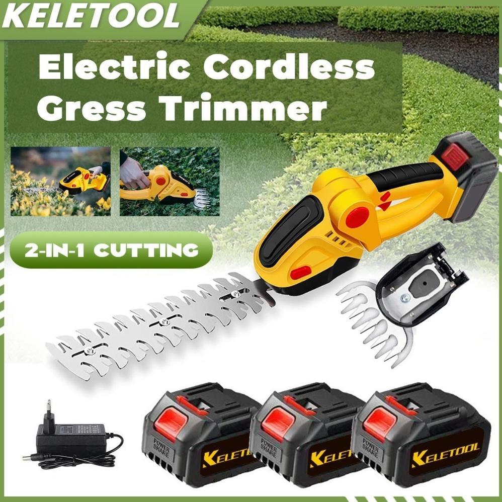 ARN 2 IN1 Hedge Trimmer Mesin Pemotong Rumput Garden Shear Set Pangkas Pagar Cordless Portabel Bater
