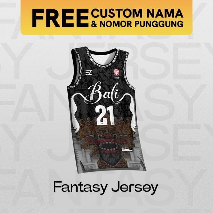 [FREE CUSTOM SATUAN] Jersey Basket Satuan Fantasy Jersey Indonesian Culture-Bali HOME AWAY Baju Kaos