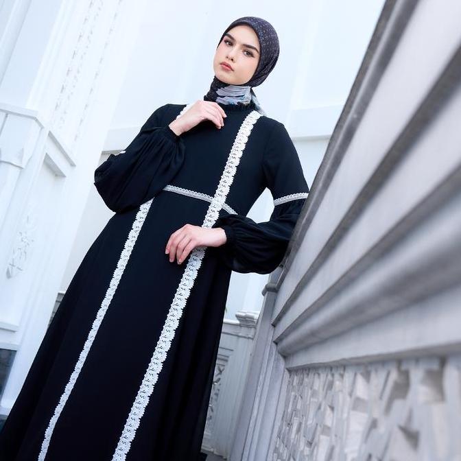 MANDJHA SAFA BLACK Dress By IVAN GUNAWAN - Busana Muslim Modest ORINAL MANDJHA