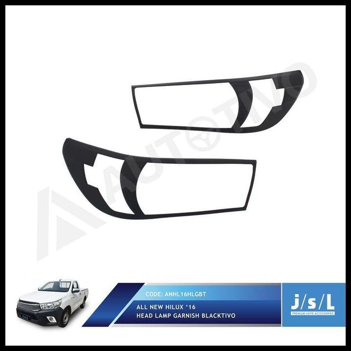 TERBARU TOYOTA ALL NEW HILUX HEAD LAMP GARNISH BLACKTIVO/AKSESORIS HILUX 